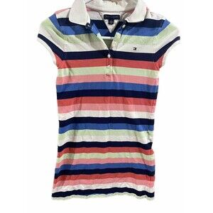 Tommy Hilfiger Girl's Size Large Striped Polo Dress